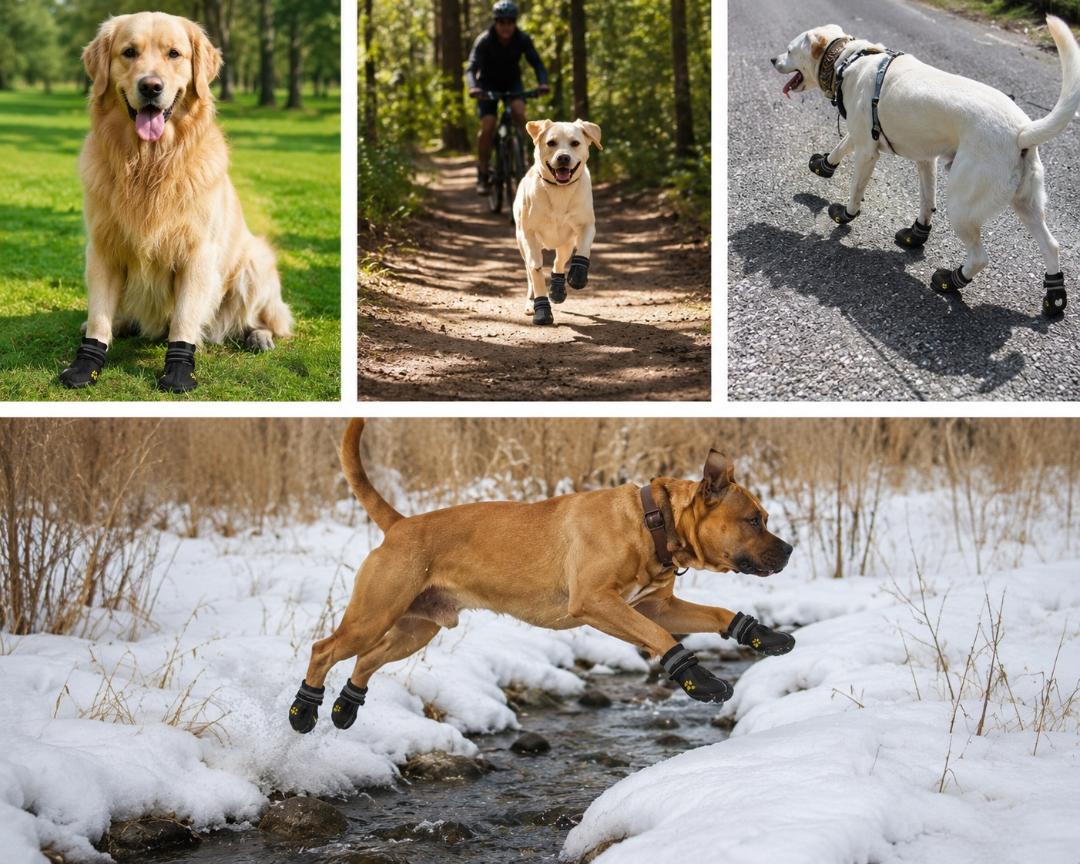 Chaussures Imperméables pour Chien – Semelles Antidérapantes & Réfléchissantes (4 pcs)