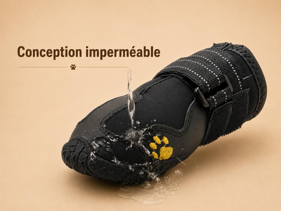 Chaussures Imperméables pour Chien – Semelles Antidérapantes & Réfléchissantes (4 pcs)