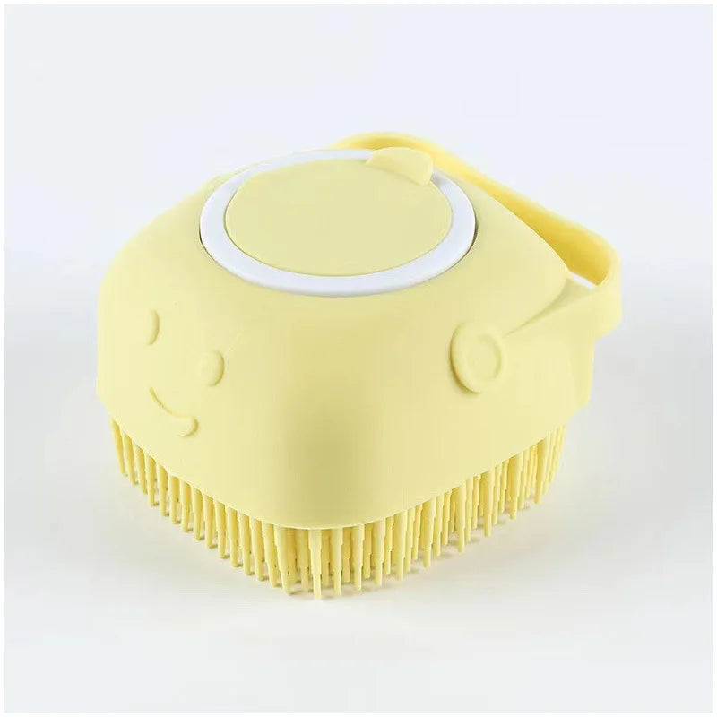 Brosse de Bain en Silicone pour Chien — Avec Réservoir de Shampoing
