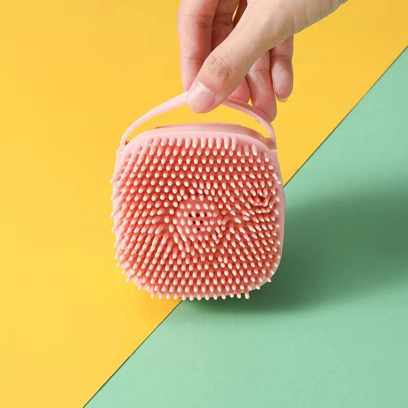 Brosse de Bain en Silicone pour Chien — Avec Réservoir de Shampoing