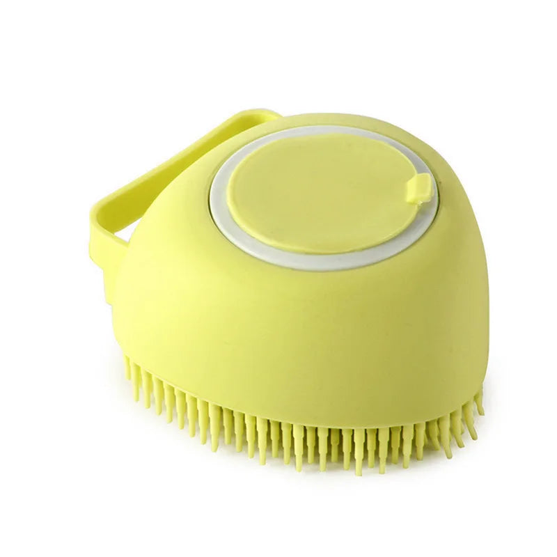 Brosse de Bain en Silicone pour Chien — Avec Réservoir de Shampoing