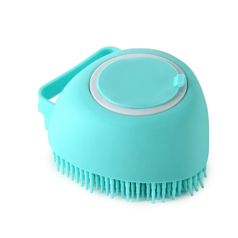 Brosse de Bain en Silicone pour Chien — Avec Réservoir de Shampoing