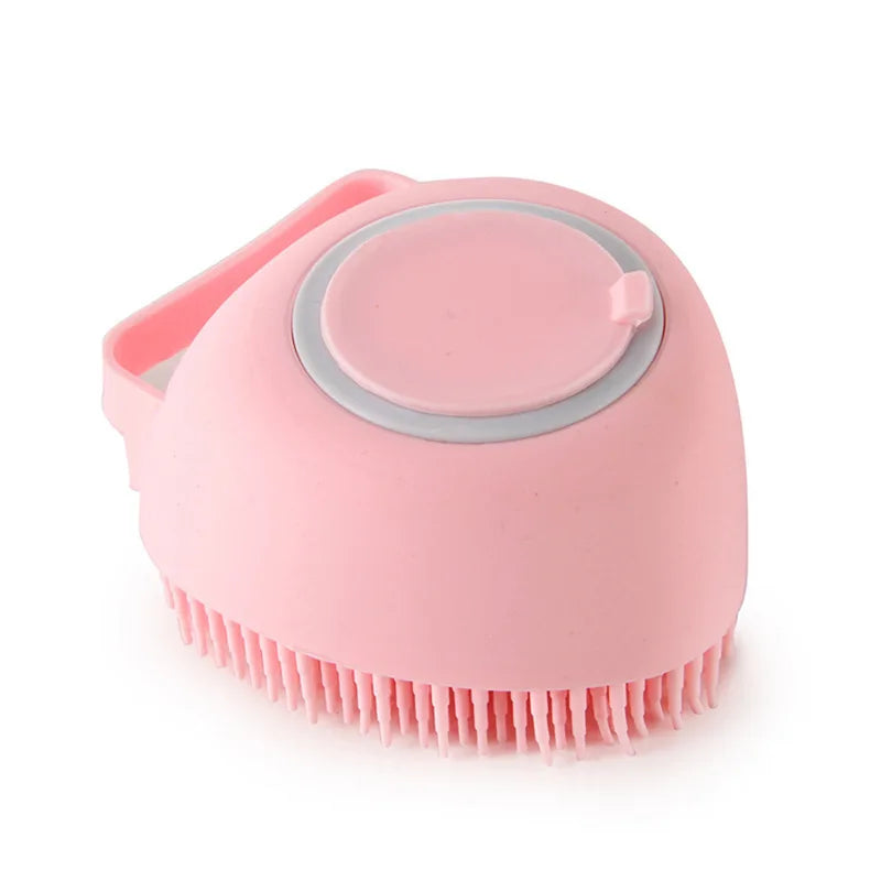 Brosse de Bain en Silicone pour Chien — Avec Réservoir de Shampoing
