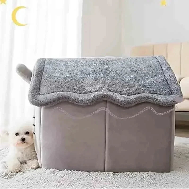 Panier - Tente Maison Douillette pour Chien & Chat — Coussin Lavable | 4 Saisons