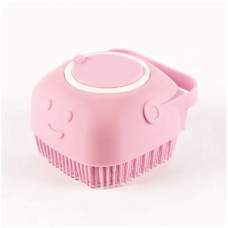 Brosse de Bain en Silicone pour Chien — Avec Réservoir de Shampoing