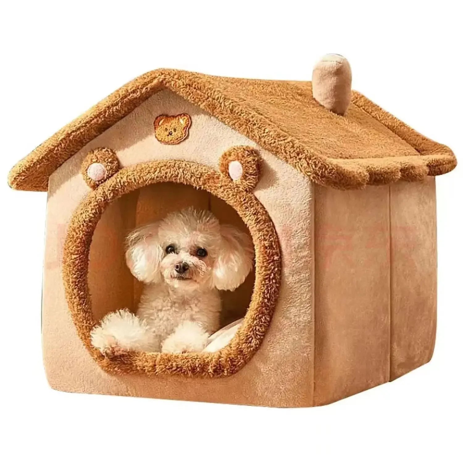 Panier - Tente Maison Douillette pour Chien & Chat — Coussin Lavable | 4 Saisons