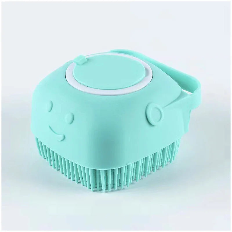 Brosse de Bain en Silicone pour Chien — Avec Réservoir de Shampoing