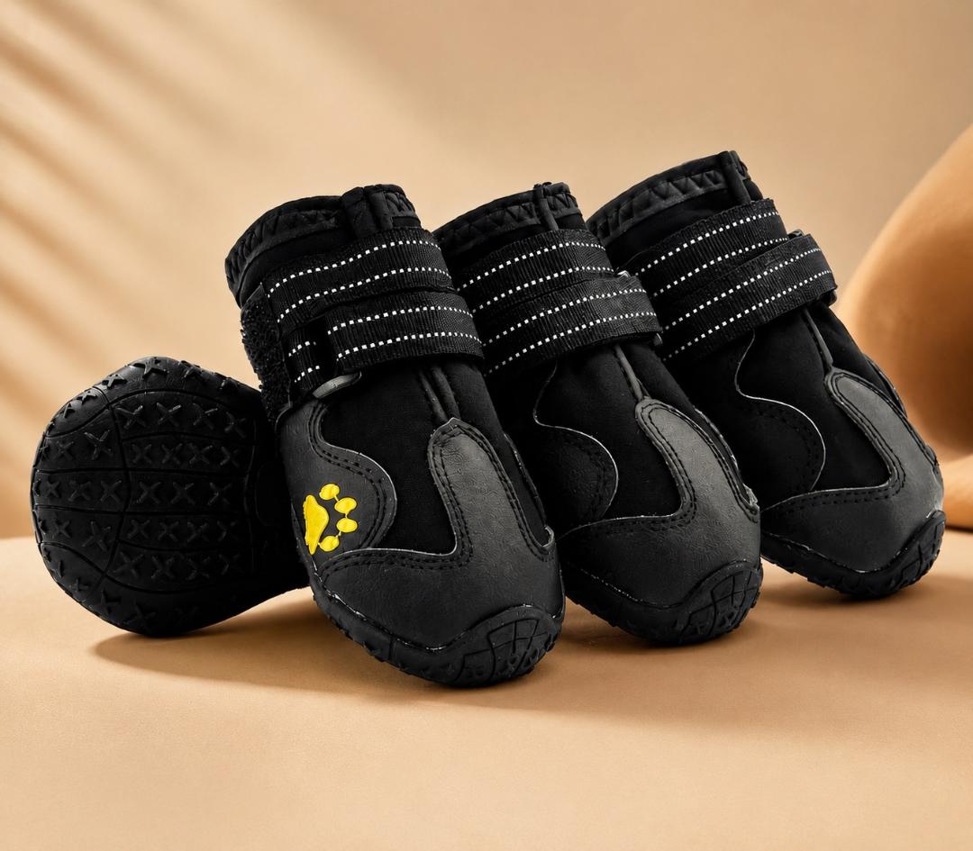 Chaussures Imperméables pour Chien – Semelles Antidérapantes & Réfléchissantes (4 pcs)