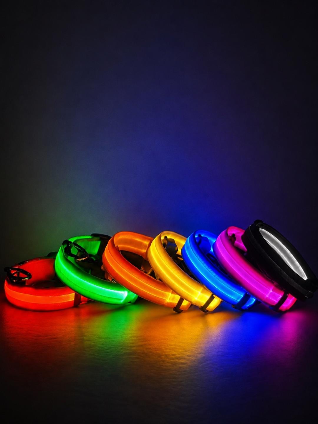Collier LED Réfléchissant pour Chien — Sécurité Nocturne*
