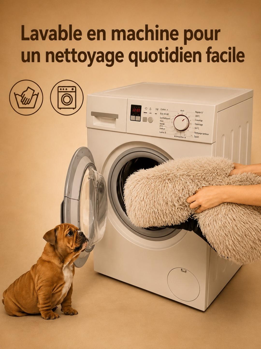 Panier Lit Douillet pour Chien & Chat — Coton Lavable | Toutes Tailles